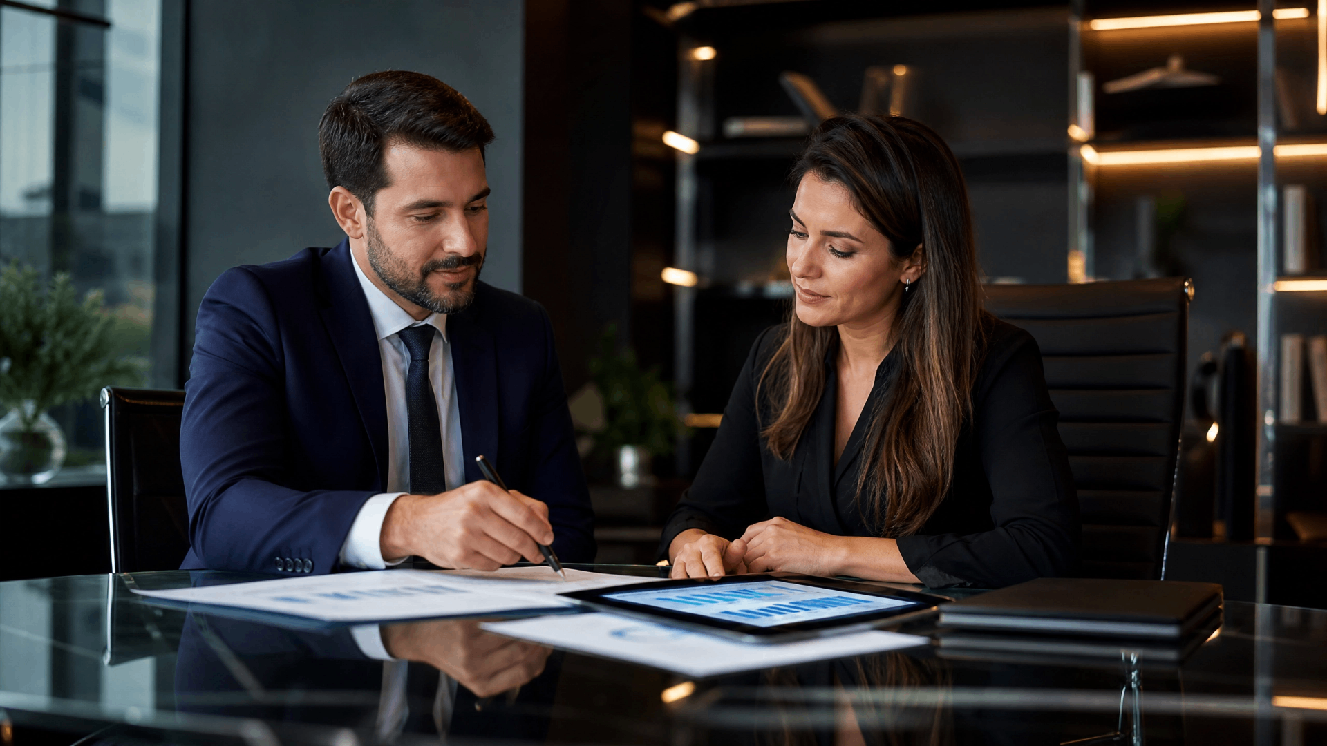 Consultores Fluocont em reunião estratégica com cliente